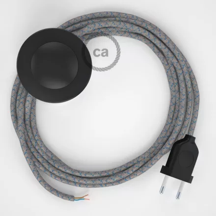  Connection base, RD65 Blue Steward diamond cotton and natural canvas 3 m. Choose the color of the switch and connector.