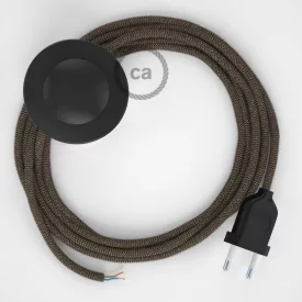    Connection base, RD73 Bark ZigZag cotton and natural canvas 3 m. Choose the color of the switch and connector.