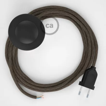 Connection base, RD73 Bark ZigZag cotton and natural canvas 3 m. Choose the color of the switch and connector.