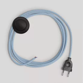 Cabling for lamp with blue Steward cotton cable, 3 m