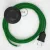  Connection base, RL06 Shimmering green artificial silk 3 m. Select the color of the switch and connector.