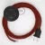  Connection base, RL09 Shiny red rayon 3 m. Select the color of the switch and connector.
