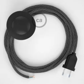    Connection base, RS81 black cotton and natural linen 3 m. Select the color of the switch and connector.