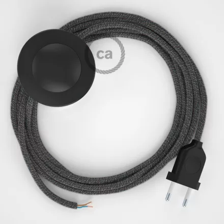  Connection base, RS81 black cotton and natural linen 3 m. Select the color of the switch and connector.