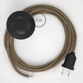    Connection base, RS82 brown cotton and natural linen 3 m. Select the color of the switch and connector.