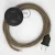 Connection base, RS82 brown cotton and natural linen 3 m. Select the color of the switch and connector.