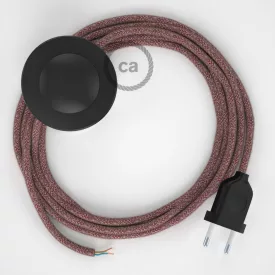    Connection base, RS83 red cotton and natural linen 3 m. Select the color of the switch and connector.