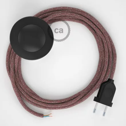  Connection base, RS83 red cotton and natural linen 3 m. Select the color of the switch and connector.
