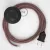  Connection base, RS83 red cotton and natural linen 3 m. Select the color of the switch and connector.