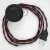  Connection base, TM19 burgundy rayon 3 m. Select the color of the switch and connector.