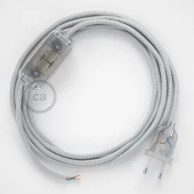   Lamp wiring, RM02 Silver Rayon 1.80 m. Choose the color of the switch and connector.