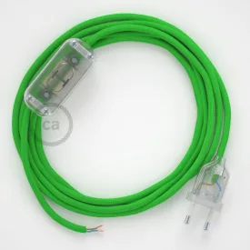    Lamp connection, RM18 Lime Green Rayon 1.80 m. Choose the color of the switch and connector.