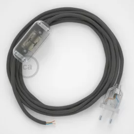   Lamp wiring, RM03 Gray Rayon 1.80 m. Choose the color of the switch and connector.