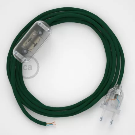  Lamp connection, RM21 Dark Green Rayon 1.80 m. Choose the color of the switch and connector.