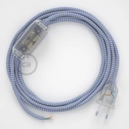  Lamp wiring, RZ07 Purple ZigZag Rayon 1.80 m. Choose the color of the switch and connector.