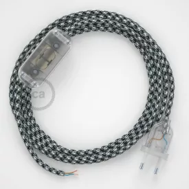   Lamp wiring, RP04 white-black two-tone rayon 1.80 m. Choose the color of the switch and connector.