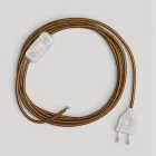 Lamp cord with polished and shiny copper cable, 1.80 m
