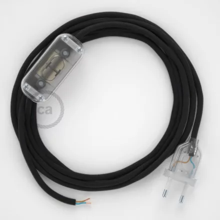  Lamp wiring, RC04 Black Cotton 1.80 m. Choose the color of the switch and connector.