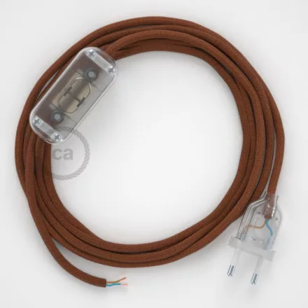 Lamp cord, RC23 Deer Cotton 1.80 m. Choose the color of the switch and plug.