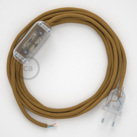  Lamp wiring, RC31 Honey Gold Cotton 1.80 m. Select the color of the switch and connector.