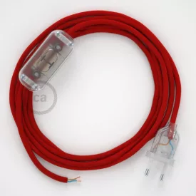    Lamp connection, RC35 Fire Red Cotton 1.80 m. Select the color of the switch and connector.