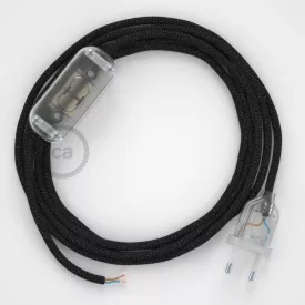    Lamp wiring, RL04 Sparkly Black Rayon 1.80 m. Choose the color of the switch and connector.