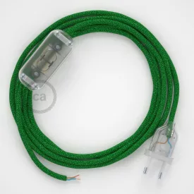    Lamp wiring, RL06 Sparkly Green Rayon 1.80 m. Choose the color of the switch and connector.