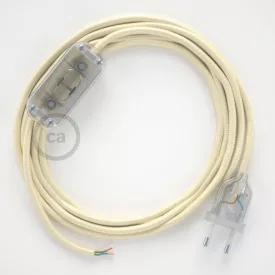    Lamp wiring, RM00 Ivory Rayon 1.80 m. Choose the color of the switch and connector.
