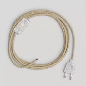 Lamp cord with neutral jute cable, 1.80 m