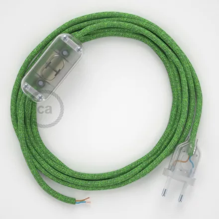  Lamp wiring, RX08 Bronte cotton 1.80 m. Choose the color of the switch and connector.