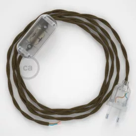   Lamp wiring, TC13 Brown Cotton 1.80 m. Select the color of the switch and connector.