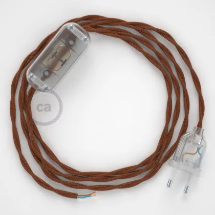 Lamp connection, TC23 Deer Cotton 1.80 m. Choose the color of the switch and connector.