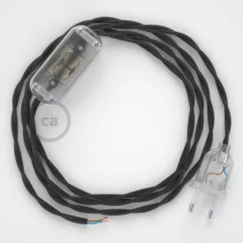   Lamp wiring, TM26 dark gray rayon 1.80 m. Choose the color of the switch and connector.