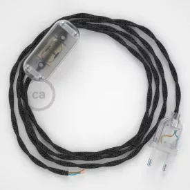    Lamp wiring, TN03 anthracite natural canvas 1.80 m. Select the color of the switch and connector.