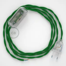    Lamp wiring, TM06 Green Rayon 1.80 m. Choose the color of the switch and connector.