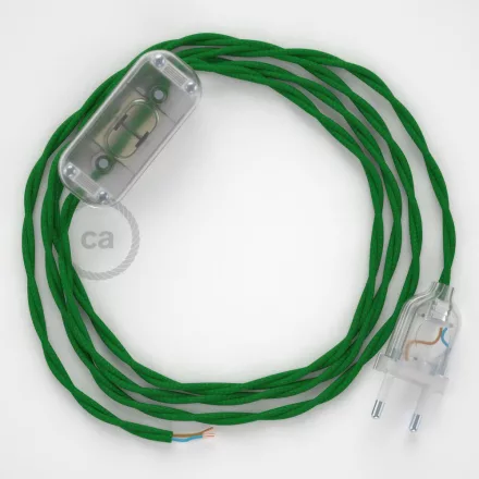  Lamp wiring, TM06 Green Rayon 1.80 m. Choose the color of the switch and connector.