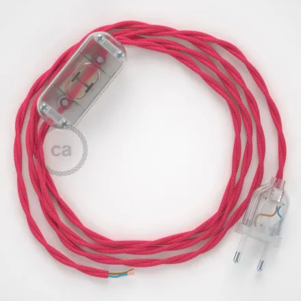  Lamp wiring, TM08 Fuchsia Rayon 1.80 m. Choose the color of the switch and connector.