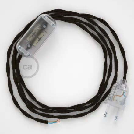  Lamp wiring, TM13 Brown Rayon 1.80 m. Choose the color of the switch and connector.