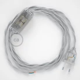    Lamp wiring, TM02 Silver Rayon 1.80 m. Choose the color of the switch and connector.