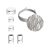  Filé System Wiggle Kit - with 3 meter light cable and 5 indoor white lacquered wooden components