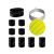  Filé System Symmetric Kit - with 5 meter light cable and 9 indoor black lacquered wooden components