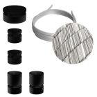 Filé System Wiggle Kit - 3 m string of lights with cable and 5 indoor black wooden components in various shapes