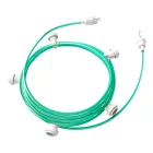Ready to use with a 7.5 m Lumet string light set, 5 white lamp holders, hangers and plugs