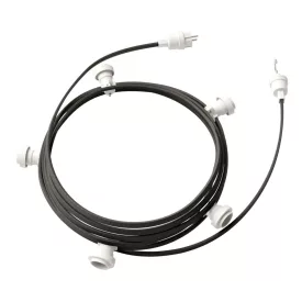   Ready to use with a 7.5 m Lumet string light set, 5 white lamp holders, hangers and plugs