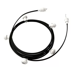  Ready to use with a 7.5 m Lumet string light set, 5 white lamp holders, hangers and plugs