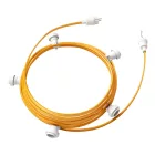 Ready to use with a 7.5 m Lumet string light set, 5 white lamp holders, hangers and plugs