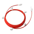 Ready to use with a 7.5 m Lumet string light set, 5 white lamp holders, hangers and plugs