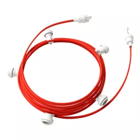   Ready to use with a 7.5 m Lumet string light set, 5 white lamp holders, hangers and plugs