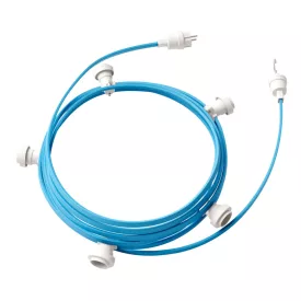   Ready to use with a 7.5 m Lumet string light set, 5 white lamp holders, hangers and plugs