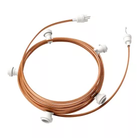   Ready to use with a 7.5 m Lumet string light set, 5 white lamp holders, hangers and plugs